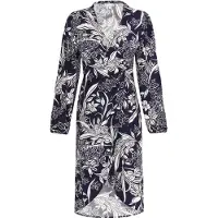 Usha Kleid Frauen marineblau cremeweiß