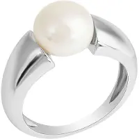 Zeeme Pearls Ring Silber 925 rhodiniert mit einer weißen Perle 10-10,5mm