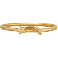 Cai Ring 925 Sterling Silber gelb vergoldet Sternschnuppe