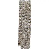 Steuer Modeschmuck Armreif Gedrehter Strassarmreif silberfarben