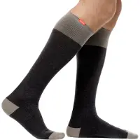 VIM&VIGR - Abgestufte Kompressionssocken 15-20 mmhg für Männer & Frauen | Baumwollsocken für Schwangerschaft, TVT & geschwollene Beine - Dunkel- & Hellgrau