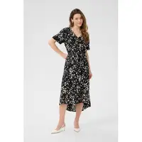 Kaffe Kleid KAbeathe A-shape black white
