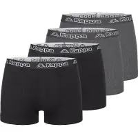 Kappa 4er Set Boxershorts in Schwarz/Anthrazit