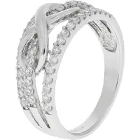 Zeeme Silber Ring Silber 925 rhodiniert mit Unendlichkeitssymbol