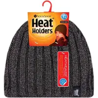 Heat Holder - Herren Fleece gefütterte gerippte Wintermütze