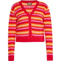 Ebeeza Strickjacke Frauen Rot Mehrfarbig