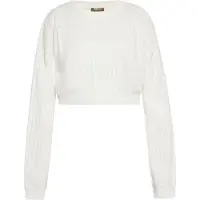 Ebeeza Pullover Frauen Wollweiß