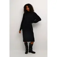 Kaffe Midikleid "Damen Kleid KAnanna", Damen, Gr. S, N-Gr, schwarz (schwarz deep), Obermaterial: 80% Viskose LENZING ECOVERO CV LenzEcov. 20% Nylon NY., Kleider Midikleid