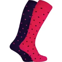 Sock Snob Lange kniehohe Bambussocken für Damen | 2 Paar Packung | Uni & gemustert | Geschenk für Damen