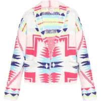 IZIA Strickjacke Frauen cremeweiß mehrfarbig