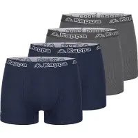 Kappa 4er Set Boxershorts in Blau/Anthrazit