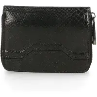Gave Lux Damenbrieftasche Laminiertes Leder Schlangenmuster Italy