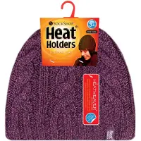 Heat Holder Thermische Fleece-gefütterte Damen-Wintermütze mit Zopfmuster