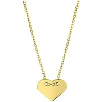 Zeeme Stainless Steel Collier Edelstahl gelb IP beschichtet Herz