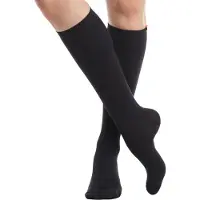VIM&VIGR - Abgestufte Kompressionssocken 30-40 mmhg mit feuchtigkeitstransportierendem Nylon für Männer & Frauen - Schwarz