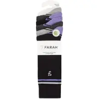 Farah 5er-Pack Herren Bambus Socken mit buntem Streifenmuster