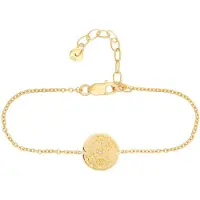 Cai Armband 925 Sterling Silber Topas Tattoo Motiv rund