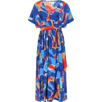 IZIA Kleid Frauen orange mehrfarbig