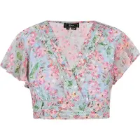 Faina Bluse Frauen hellblau mehrfarbig