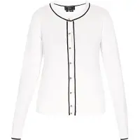 Faina Strickjacke Frauen cremefarben