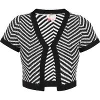 IZIA Strickjacke Frauen schwarz-weiß