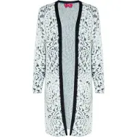 Mymo Strickjacke Frauen weiss schwarz