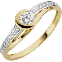 Orolino Ring 333/- Gelbgold glanz synth. Zirkonia