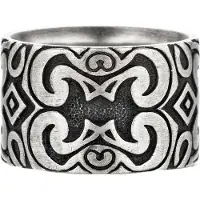Cai Ring 925/- Sterling Silber oxidiert matt Amerika