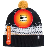 Heat Holder - Damen / Frauen gestrickte Beanie Bommelmütze mit Pom Pom