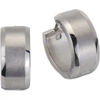 Zeeme Stainless Steel Klappcreolen Edelstahl matt Ø 16mm