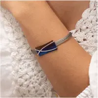 Zeeme Stainless Steel Armband Edelstahl mit Titan mehrfarbig 17+3cm lang