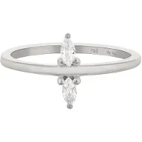 Cai Ring 925 Silber rhodiniert mit Zirkonia