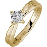 Lyomi Ring 585/- Gelbgold 1 synth. Diam. 0,50ct.
