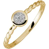 Lyomi Ring 585/- GG/rhod. 7 synth. Diam. 0,05ct.