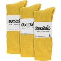 Sock Snob Herren Unifarbene Baumwollreiche Rippstrumpfsocken