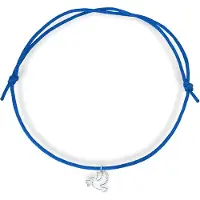 Beka &BELL Armband 925 Sterling Silber Glänzend Taube Textil 14-28cm
