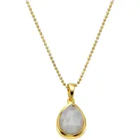 Jamelli Anhänger mit Kette 925 Silber rhodiniert Mondstein weiß
