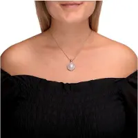Zeeme Gemstones Halskette Silber 925 rhodiniert 42+5cm Rosenquarz Zirkonia