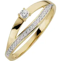 Orolino Ring 333/- Gelbgold glanz synth. Zirkonia
