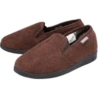 Dunlop Herren Hausschuhe mit Karomuster und Memory-Schaum