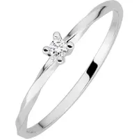 Lyomi Ring 585/- Weißgold 1 synth. Diam. 0,04ct.