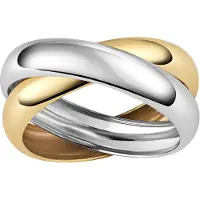 Fascination by Ellen K. Ring 375/- Gelbgold bicolor 2-reihig