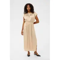 Kaffe Cocktailkleid "Damen Maxikleid KAamara", Damen, Gr. 38, N-Gr, beige (oxford tan), Obermaterial: 100% Polyester PES., Kleider Cocktailkleid
