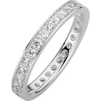 Orolino Ring 333/- Weißgold glanz synth. Zirkonia