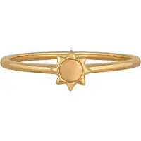 Cai Ring 925 Sterling Silber gelb vergoldet Sonne