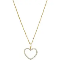 Lyomi Anhänger mit Kette 585/- Gelbgold 36 synth. Diam. 0,24ct.