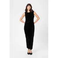 Kaffe Midikleid "Damen Kleid KAkelly", Damen, Gr. S, N-Gr, schwarz (schwarz deep), Obermaterial: 90% Polyester PES. 10% Elasthan EL., Kleider Midikleid