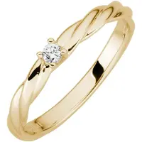 Lyomi Ring 585/- Gelbgold 1 synth. Diam. 0,05ct.