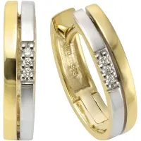 Orolino Ohrringe Gold 585 mit 6 Brillanten zus. 0,03ct.