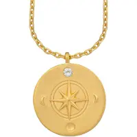 Cai Halskette Element Feuer 925/- Sterling Silber vergoldet Weißtopaz